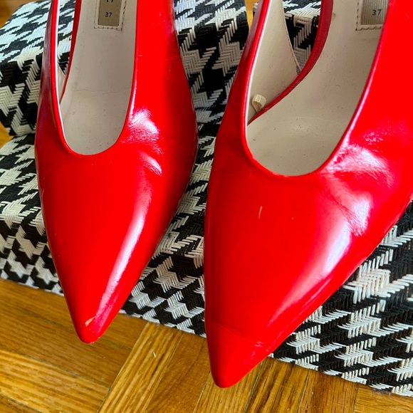 Zara Leather Heeled Shoes - Picture 4 of 8